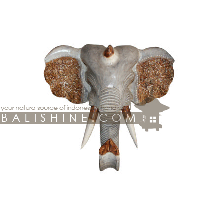 Balishine: Your natural source of indonesian handicraft presents in its Home Decor collection the Elephant Head:17OKA487014:This elephant head carving is a handicraft of Bali made from albesia wood.  