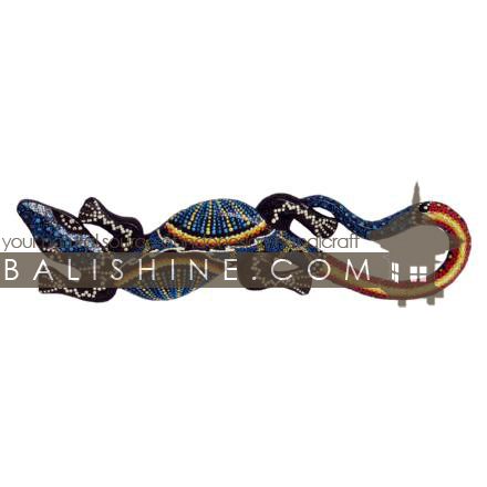 Balishine: Your natural source of indonesian handicraft presents in its Home Decor collection the Gaecko:17CIK481696:This gaecko painting is a handicraft of Bali made from albesia wood.  Mix color