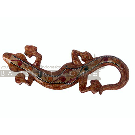 Balishine: Your natural source of indonesian handicraft presents in its Home Decor collection the Gaecko Lombok :17KET485559:This gaecko is a handicraft of Lombok made from mahogany wood with shell finishing.  Same as picture
