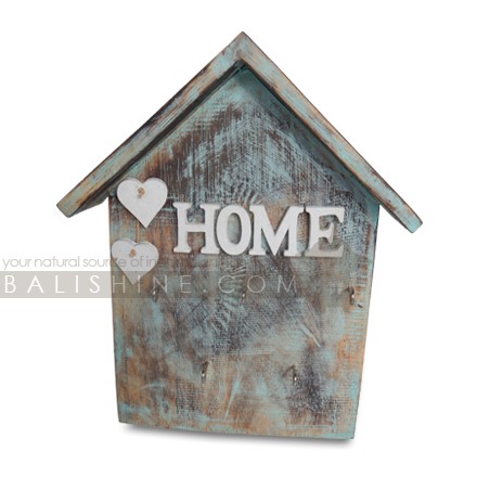 Balishine: Your natural source of indonesian handicraft presents in its Home Decor collection the Home with Key Holder:17RAT507931:This wall frame is produced in Indonesia made from albasia wood.  
