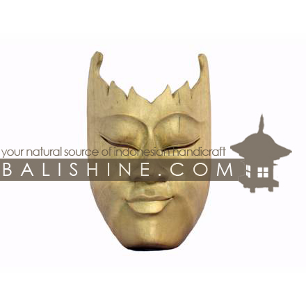 Balishine: Your natural source of indonesian handicraft presents in its Home Decor collection the Mask:17IMS471519:This mask is a handicraft of Bali made from natural white jelutung wood.  