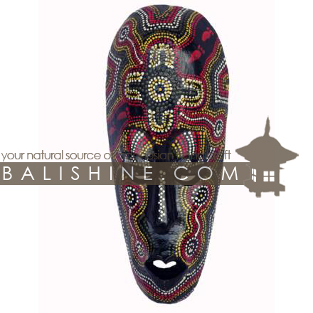 Balishine: Your natural source of indonesian handicraft presents in its Home Decor collection the Mask:17CIK471580:This mask is a handicraft of Bali made from painting albesia wood.  Mix color