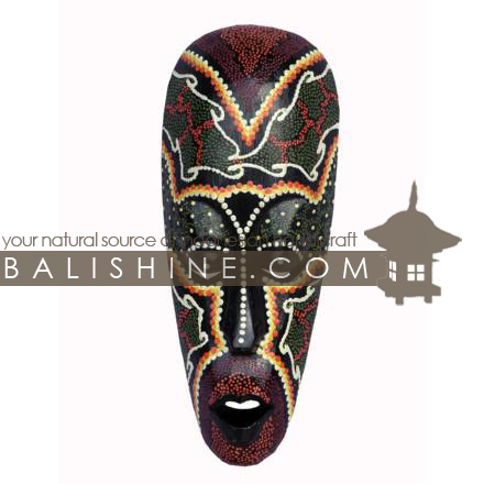 Balishine: Your natural source of indonesian handicraft presents in its Home Decor collection the Mask:17CIK471581:This mask is a handicraft of Bali made from painting albesia wood.  Mix color