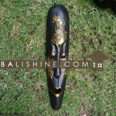Balishine: Your natural source of indonesian handicraft presents in its Home Decor collection the Mask Gold :17MUL473578:This mask is a handicraft of Bali made from albesia wood.  gold color