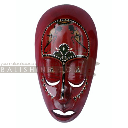 Balishine: Your natural source of indonesian handicraft presents in its Home Decor collection the Mask Lombok:17KET475548:This mask is a handicraft of Lombok made from mahogany wood.  