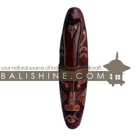Balishine: Your natural source of indonesian handicraft presents in its Home Decor collection the Mask Mix:17MUL472584:This mask is a handicraft of Bali made from albesia wood.  