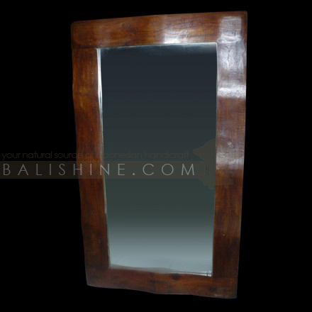 Balishine: Your natural source of indonesian handicraft presents in its Home Decor collection the Mirror:17BKK125423:This rectangular mirror is a handicraft of Bali made from teck wood.  Natural or chocolate color