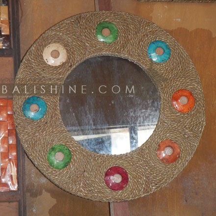 Balishine: Your natural source of indonesian handicraft presents in its Home Decor collection the Mirror:17HIN127777:This mirror is a handicraft of Bali made from MDF wood with natural sand finishing. Mirror 3mm thickness.  Other size and design, please contact us.