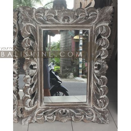 Balishine: Your natural source of indonesian handicraft presents in its Home Decor collection the Mirror:17UNK127834:This mirror is a handicraft of Bali made from natural carving albasia wood with mirror 3mm thickness.  Other colour available white wash, black wash,white, dark brown and natural colour.