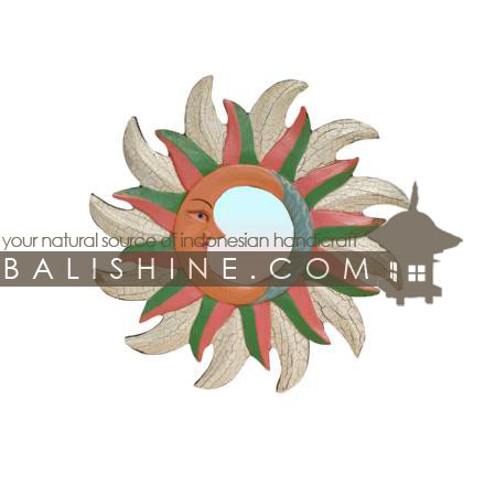 Balishine: Your natural source of indonesian handicraft presents in its Home Decor collection the Mirror:17RAH124716:This round mirror is a handicraft of Bali made from MDF wood.  Same as picture