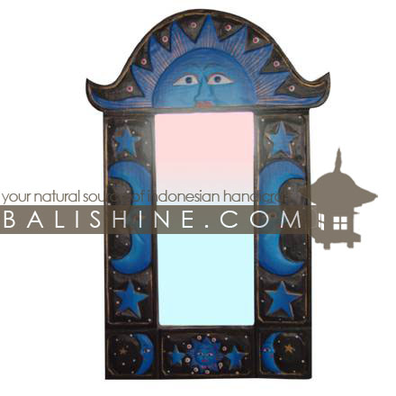 Balishine: Your natural source of indonesian handicraft presents in its Home Decor collection the Mirror:17RAH124756:This rectangular mirror is a handicraft of Bali made from albasia wood.  purple, red, blue and green color