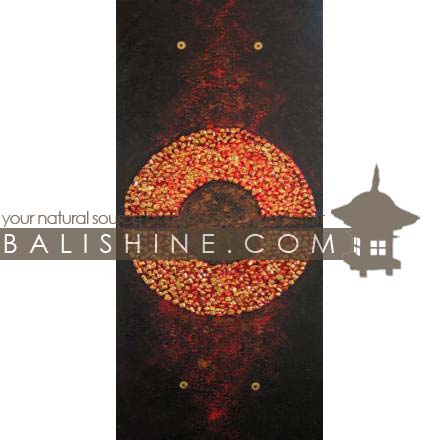 Balishine: Your natural source of indonesian handicraft presents in its Home Decor collection the Painting:17MAG494197:This painting is produced in Bali by artists coming from the Bali art school and from the art village of Ubud. We produced our own canvas to have the highest quality and also import our acrylic colors from germany.  It is made from acrylic-painting on a canvas with steroform and lucky coins.