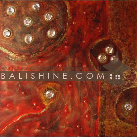 Balishine: Your natural source of indonesian handicraft presents in its Home Decor collection the Painting:17MAG494241:This painting is produced in Bali by artists coming from the Bali art school and from the art village of Ubud. We produced our own canvas to have the highest quality and also import our acrylic colors from germany.  It is made from acrylic-painting on a canvas with stainless cake cup.