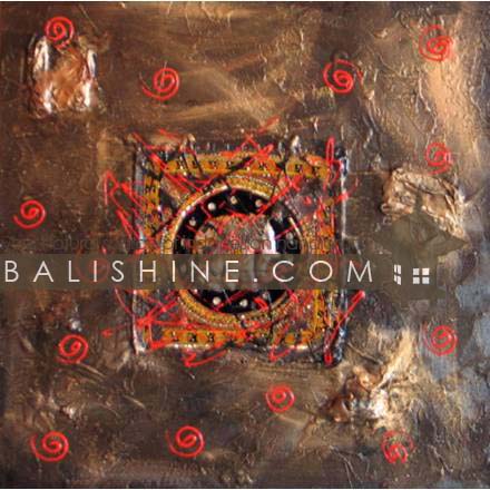 Balishine: Your natural source of indonesian handicraft presents in its Home Decor collection the Painting:17MAG494349:This painting is produced in Bali by artists coming from the Bali art school and from the art village of Ubud. We produced our own canvas to have the highest quality and also import our acrylic colors from germany.  It is made from acrylic-painting on a canvas with thailande textile.