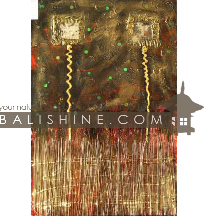 Balishine: Your natural source of indonesian handicraft presents in its Home Decor collection the Painting:17MAG494389:This painting is produced in Bali by artists coming from the Bali art school and from the art village of Ubud. We produced our own canvas to have the highest quality and also import our acrylic colors from germany.  It is made from acrylic-painting on a canvas with coconut leaf.