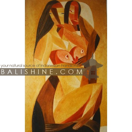 Balishine: Your natural source of indonesian handicraft presents in its Home Decor collection the Painting:17SPS495265:This painting is produced in Bali by artists coming from the Bali art school and from the art village of Ubud. We produced our own canvas to have the highest quality and also import our acrylic colors from germany.  It is made from acrylic-painting on a canvas.
