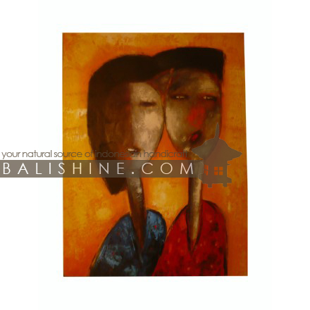 Balishine: Your natural source of indonesian handicraft presents in its Home Decor collection the Painting:17SPS495280:This painting is produced in Bali by artists coming from the Bali art school and from the art village of Ubud. We produced our own canvas to have the highest quality and also import our acrylic colors from germany.  It is made from acrylic-painting on a canvas.