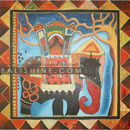 Balishine: Your natural source of indonesian handicraft presents in its Home Decor collection the Painting:17SPS495293:This painting is produced in Bali by artists coming from the Bali art school and from the art village of Ubud. We produced our own canvas to have the highest quality and also import our acrylic colors from germany.  It is made from acrylic-painting on a canvas.