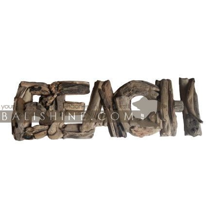 Balishine: Your natural source of indonesian handicraft presents in its Home Decor collection the Signpost BEACH:17FOR506758:This wall frame is a handicraft of Bali made from recycled drift wood.  For inside or outside.