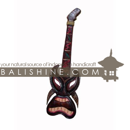 Balishine: Your natural source of indonesian handicraft presents in its Home Decor collection the Tiki Guitar:17BAA505197:This tiki guitar is a handicraft of Bali made from albesia wood.  Same as picture 