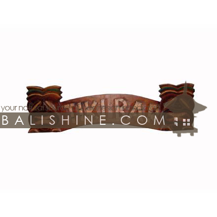 Balishine: Your natural source of indonesian handicraft presents in its Home Decor collection the Tiki Sign:17BAA505207:This tiki sign is a handicraft of Bali made from albesia wood.  Personalize your text