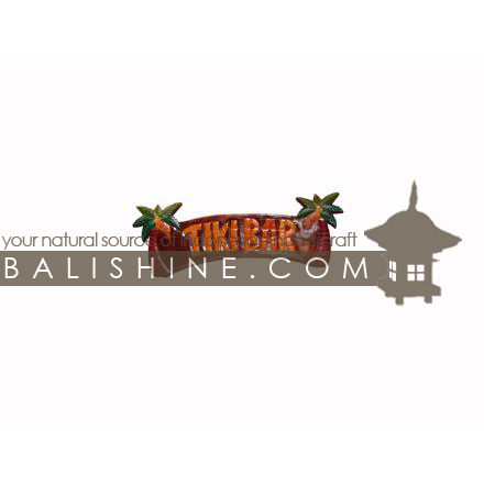 Balishine: Your natural source of indonesian handicraft presents in its Home Decor collection the Tiki Sign:17BAA505211:This tiki sign is a handicraft of Bali made from albesia wood.  Personalize your text