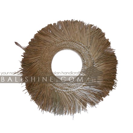 Balishine: Your natural source of indonesian handicraft presents in its Home Decor collection the Mendong Grass Round Wall Decor:17DEK8740:This natural round wall decor is made in bali from mendong grass.  
