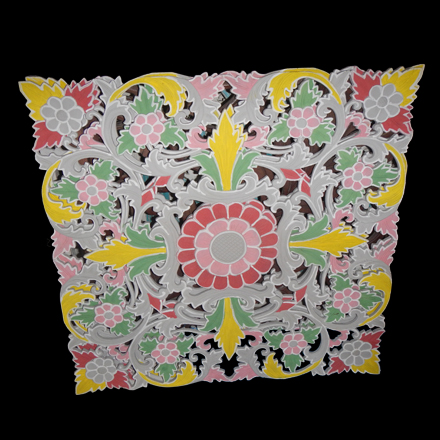 Balishine: Your natural source of indonesian handicraft presents in its Home Decor collection the Wall Decor Flowers Frame:17NIR508692:This beautiful wall panel is made from MDF wood with handmade curving.  