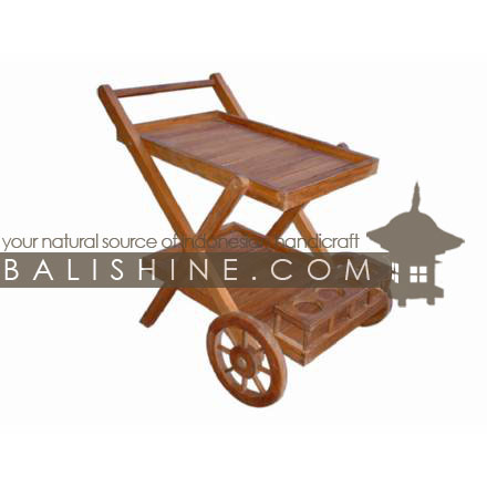 Balishine: Your natural source of indonesian handicraft presents in its Outdoor collection the Accessories:26GEN3771:This drinking table is produced in indonesia, made from teak wood.  Natural or chocolate color