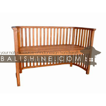 Balishine: Your natural source of indonesian handicraft presents in its Outdoor collection the Bench:26GEN3769:This garden bench is produced in indonesia, made from teak wood  Natural or chocolate color