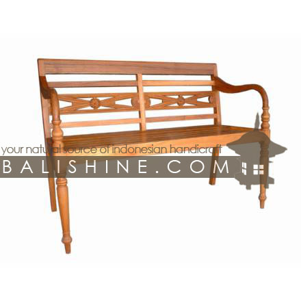 Balishine: Your natural source of indonesian handicraft presents in its Outdoor collection the Bench:26SEF3849:This garden bench is produced in indonesia, made from teak wood  Natural or chocolate color