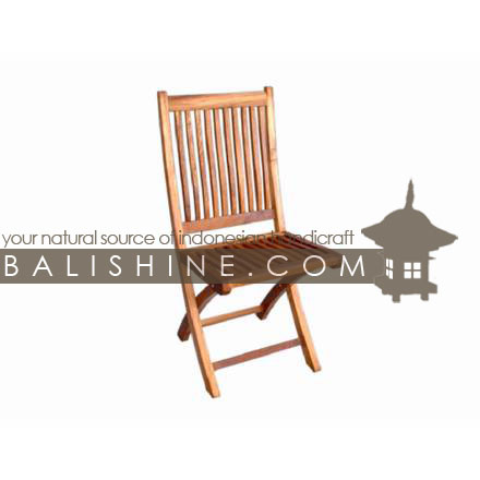 Balishine: Your natural source of indonesian handicraft presents in its Outdoor collection the Chair:26GEN3752:This foldable garden chair is produced in indonesia, made from teak wood  Natural or chocolate color