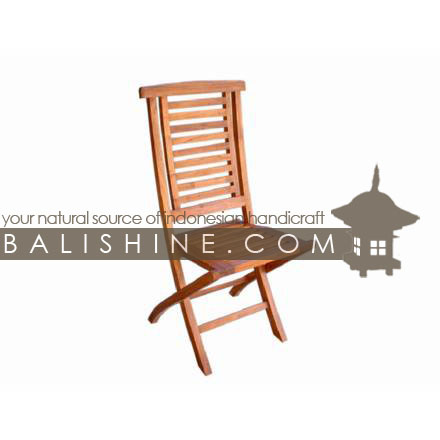 Balishine: Your natural source of indonesian handicraft presents in its Outdoor collection the Chair:26GEN3754:This foldable garden chair is produced in indonesia, made from teak wood  Natural or chocolate color