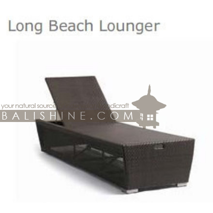 Balishine: Your natural source of indonesian handicraft presents in its Outdoor collection the Lounger:26MNF6047:This lounger is produced in Indonesia and made from aluminium with synthetique rottan finishing.  Please contact us for available color