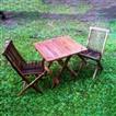 balishine This set of 1 foldable table and 2 foldable chairs for child made in Indonesia from teck wood.
