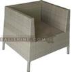 balishine This single sofa is produced in Indonesia and made from aluminium with synthetique rottan finishing.