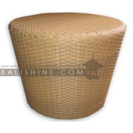 Balishine: Your natural source of indonesian handicraft presents in its Outdoor collection the Table:26MNF5997:This side table is produced in Indonesia and made from aluminium with synthetique rottan finishing.  Please contact us for available color