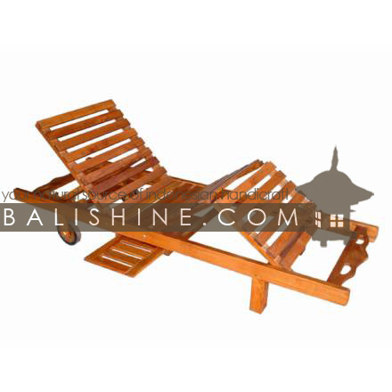 Balishine: Your natural source of indonesian handicraft presents in its Outdoor collection the Transat:26GEN3767:This fordable transat is produced in indonesia, made from teak wood  Natural or chocolate color
