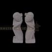 balishine This set of 2 statues is produced in Indonesia, made from lime stone.