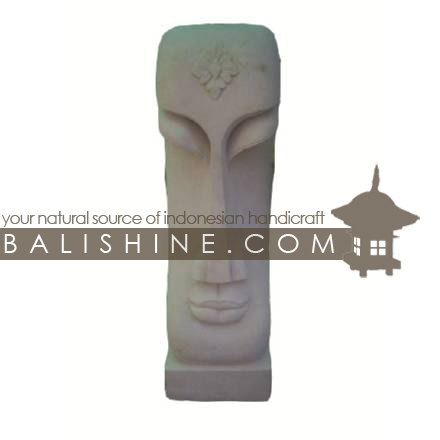 Balishine: Your natural source of indonesian handicraft presents in its Outdoor collection the Statue:217BIB3609:This abstract statue is produced in Indonesia, made from lime stone  white color