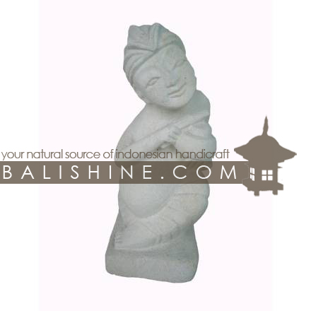 Balishine: Your natural source of indonesian handicraft presents in its Outdoor collection the Statue:217BIB3621:This statue is produced in Indonesia, made from lime stone  white color