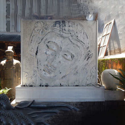 Balishine: Your natural source of indonesian handicraft presents in its Outdoor collection the GRC Water Fountain:218LJP7526:This water fountain is produced in Indonesia, made from concrete mixed with fiber glass.  Sold with pump.