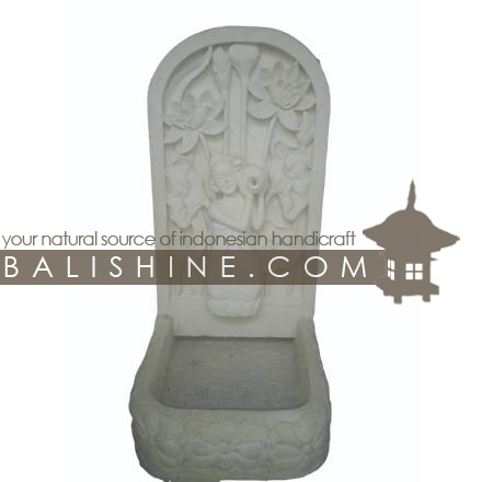 Balishine: Your natural source of indonesian handicraft presents in its Outdoor collection the Water Fountain:218BIB3688:This water fountain is produced in Indonesia, made from lime stone.  Sold without pump. It you want purchase a pump, let us know and we will quote it for you.