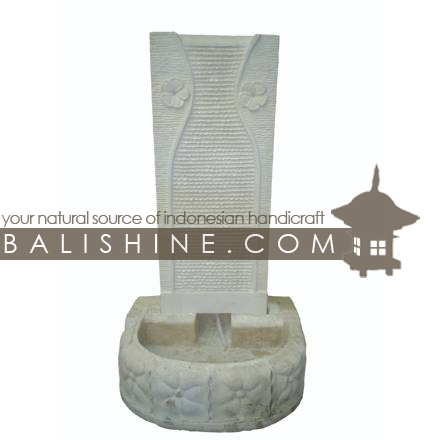Balishine: Your natural source of indonesian handicraft presents in its Outdoor collection the Water Fountain:218BIB3690:This water fountain is produced in Indonesia, made from lime stone.  Sold without pump. It you want purchase a pump, let us know and we will quote it for you.