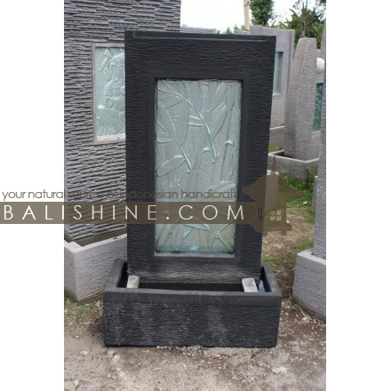 Balishine: Your natural source of indonesian handicraft presents in its Outdoor collection the Water Fountain:218KBG6235:This water fountain is produced in Indonesia, made from ciment and glass.  Sold with pump