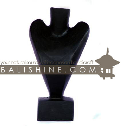 Balishine: Your natural source of indonesian handicraft presents in its The shop accessories collection the Necklaces Holder:39PLA2324:This necklaces holder is produced in Bali made from Jempinis wood.  The colors available are Black, Brown, Dark Brown or Red.