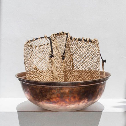 Balishine: Your natural source of indonesian handicraft presents in its Tableware collection the Rattan Basket:636PAL7476:This basket is produced in Kalimantan Borneo and made from natural rattan. You can use it as a basket in your table but also as backpack with his strips.  