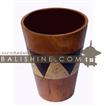 balishine This bottle holder is produced in Bali made from teak wood with the skin of coconut shell mosaic.