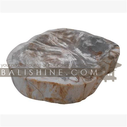 Balishine: Your natural source of indonesian handicraft presents in its Tableware collection the Fruit Bowl Full Polish:624DF7408:This fruit bowl full polish made from petrified wood  