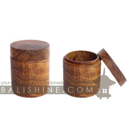 Balishine: Your natural source of indonesian handicraft presents in its Tableware collection the Jar:624WAS7181:This jar is produced in Bali made from natural old teak wood with coconut oil finishing.  